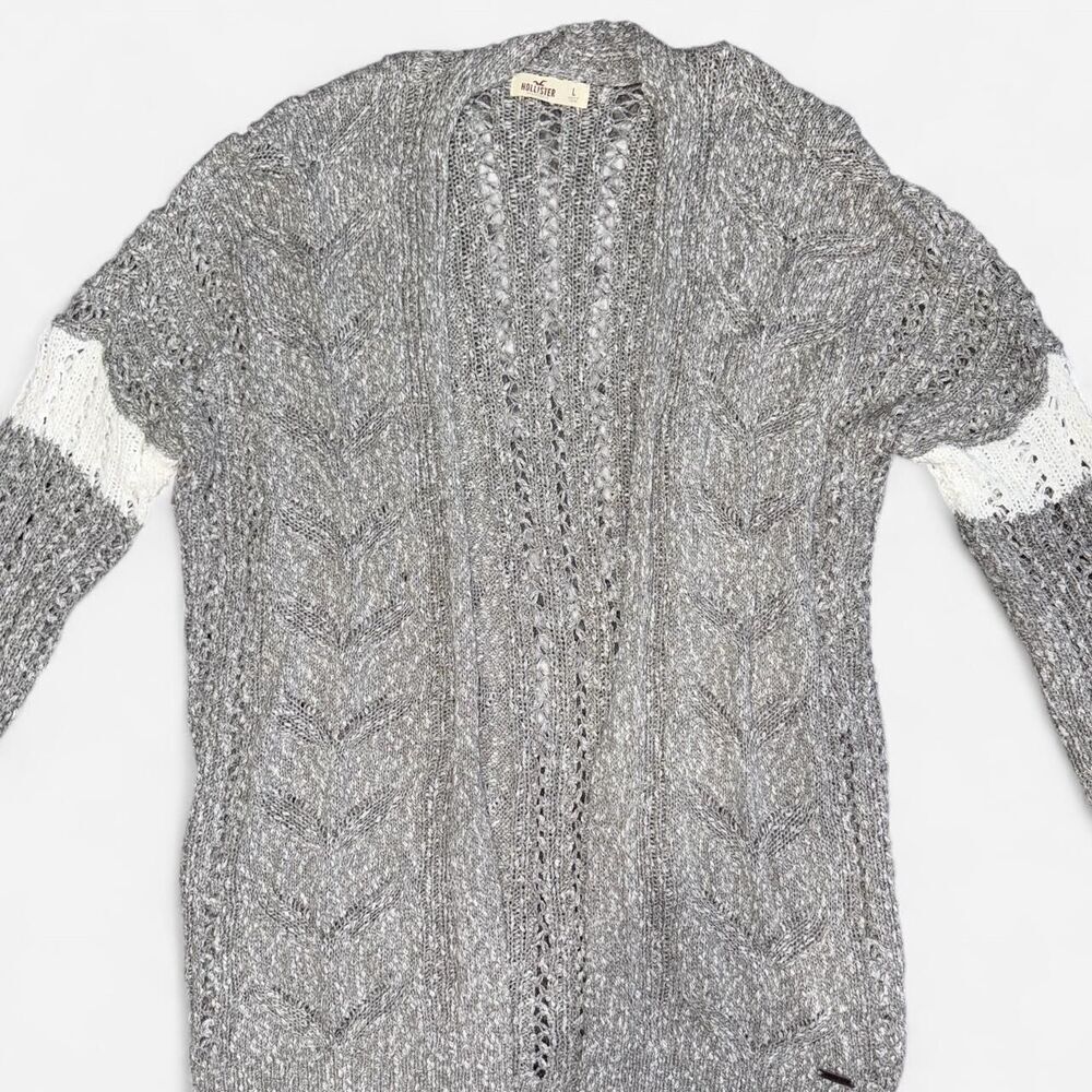 Hollister Grey and White Cardigan - Picture 4 of 8